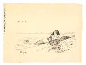 Ilustración para "La arena movediza en Tisvilde" de Niels Skovgaard