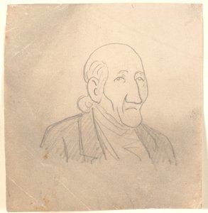 Retrato de anciano caricaturizado