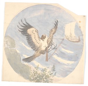 Ulises navegando más allá de la isla de las sirenas de Niels Skovgaard