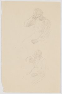 Dos estudios de una joven sentada de Niels Skovgaard