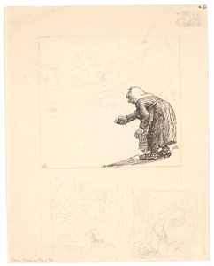 Boceto para "Vilderik Kongesøn og Miseri Mø" y "Den lille slange"
