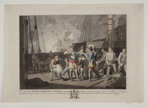 Cristián IV en la batalla naval de Femern, 1644 de Niels Truslew