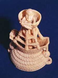 Parte superior de la salsera por el Maestro del Barco Heráldico, Nigeria, Bini-Portugués, c.1525-1600