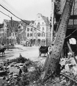 La Gran Plaza, Arras, Francia, Primera Guerra Mundial, c1914-c1918
