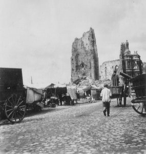 El Ayuntamiento, Arras, Francia, Primera Guerra Mundial, c1914-c1918