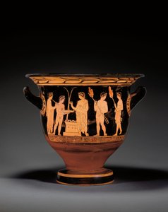 Crátera de campana de figuras rojas ático, c.420-400 a.C. de Nikias Painter
