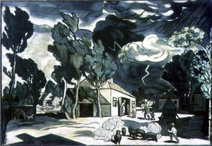 Paisaje con tormenta