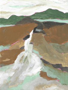 Cascada en una montaña abstracta de Nikita Jariwala