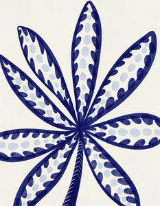 Hoja tropical azul de Nikita Jariwala