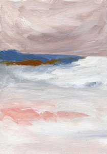 Paisaje marino en tonos rosados de Nikita Jariwala