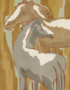 Familia Calm Horse de Nikita Jariwala