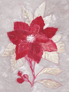 Poinsettia roja con textura de Nikita Jariwala