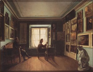 El estudio del pintor, 1820s