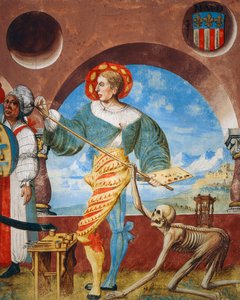 La muerte quitando el pincel al pintor (detalle) de Niklaus Manuel