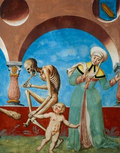 La muerte arrancando al niño de su madre, (detalle) de Niklaus Manuel