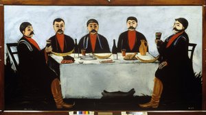 La fiesta de los cinco príncipes. de Niko Pirosmani