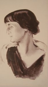 Retrato de la poetisa Anna Akhmatova 1889-1966, 1928 de Nikolai Adrianovich Tyrsa