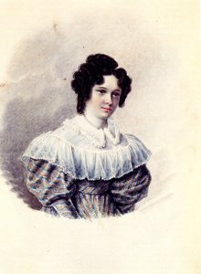 Retrato de Alexandra Ivanovna Davydova 1802-1895, esposa del decembrista Vasily Davydov, 1830-1839 de Nikolai Alexandrovich Bestuzhev