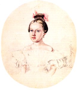 Retrato de Olga Annenkova, hija del decembrista Iwan Annenkow, 1836 de Nikolai Alexandrovich Bestuzhev