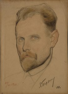 Retrato de Jan Berzin 1889-1938, 1921 de Nikolai Andreevich Andreev