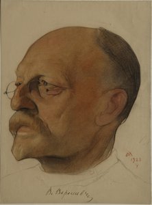 Retrato de Vikenty Vikentyevich Veresaev 1867-1945, 1923 de Nikolai Andreevich Andreev