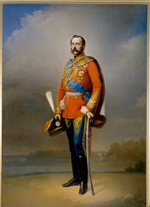 Retrato del emperador Alejandro II de Rusia (1818-1881) (conocido como El Libertador). Pintura de Nikolai Andreevich Lavrov (1820-1875), óleo sobre lienzo de Nikolai Andreevich Lavrov