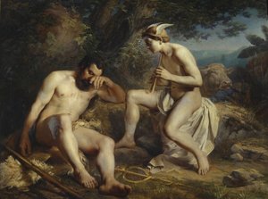 Mercurio adormeciendo a Argos, 1864 de Nikolai Andreyevich Koshelev
