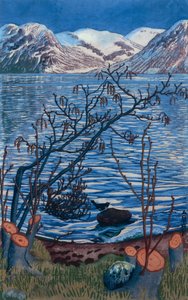 pájaro en piedra de Nikolai Astrup