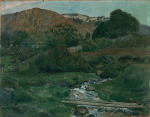 Noche brillante en Jolster, c.1907 de Nikolai Astrup