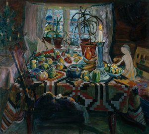 Día de Navidad (óleo sobre lienzo) de Nikolai Astrup