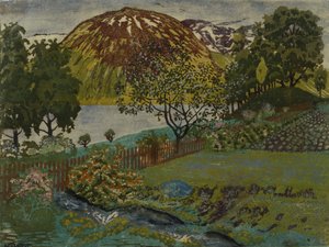 Noche de junio en el jardín (óleo sobre lienzo)