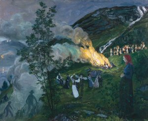 fuego de verano de Nikolai Astrup