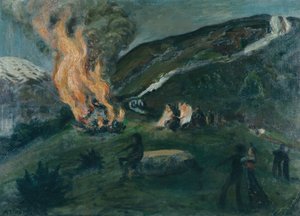 fuego de verano de Nikolai Astrup