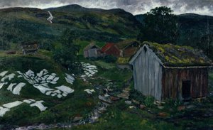 Atmósfera de clima lluvioso de Nikolai Astrup