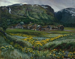 Sábado por la noche y ranúnculos de Nikolai Astrup