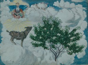 La cabra que vino al cielo (óleo sobre lienzo)