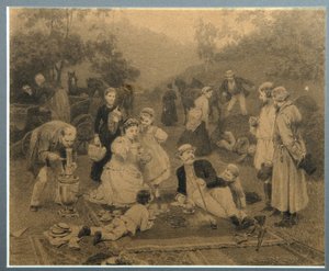 Fiesta del té del terrateniente de Nikolai Dmitrievich Dmitriev Orenburgsky