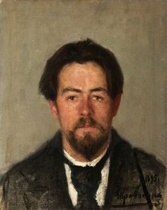 Retrato del autor Anton Chekhov, 1860-1904, 1895 de Nikolai Ivanovich Kravchenko