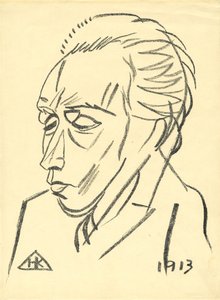 Retrato del Poeta Velimir Khlebnikov 1885-1922 de Nikolai Ivanovich Kulbin