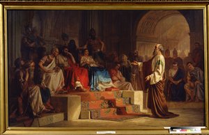 El juicio del apóstol Pablo. Pintura de Nikolai Kornilovich Bodarevsky (1850-1921). Óleo sobre tela de Nikolai K. Bodarevski