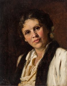 Sofia Kouvchinnikova, peintre russe - Retrato de Sophia Kuvshinnikova (1847-1907), por Bazhin, Nikolai Nikolaevich (1856-1917). Óleo sobre lienzo de Nikolai Nikolaevich Bazhin