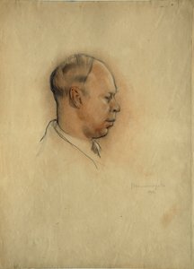 Retrato del compositor Sergei Prokofiev (1891-1953) de Nikolai Nikolayevich Vysheslavtsev