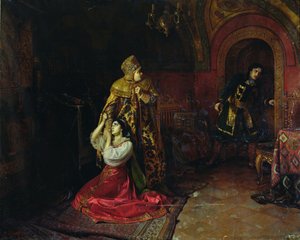 Los últimos minutos de la familia de Godunov (óleo sobre lienzo) de Nikolai Pavlovich Shakhovskoi