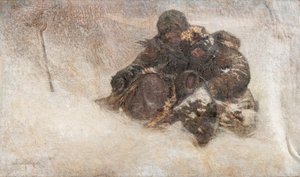 Tormenta de nieve. Niños de Nikolai Petrovich Bogdanov Belsky