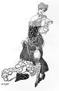 La Folichonette, ilustración para el diario Vesy The Scales de Nikolai Petrovich Feofilaktov