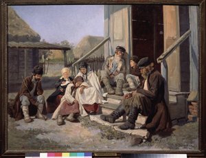Un hospital regional. Pintura de Nikolai Petrovich Zagorsky (1849-1893), óleo sobre lienzo de Nikolai Petrovich Zagorsky