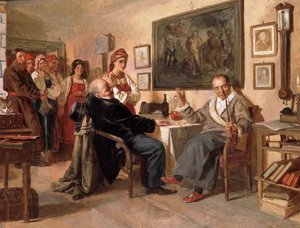 El mercado. La venta de siervos de Nikolai Vasilievich Nevrev