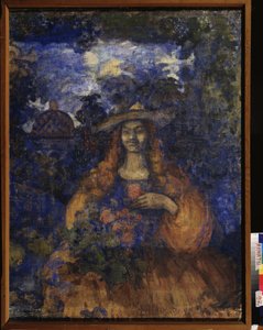 Proyecto para la ópera ""Carmen"" de Georges Bizet (1838-1875). Obra de Nikolai Nikolayevich Sapunov (Sapunov) (1880-1912), témpera sobre lienzo, hacia 1905. Arte ruso, siglo XX, simbolismo. Museo Estatal de Arte de la República de Kazajstán, Almaty (Kazaj