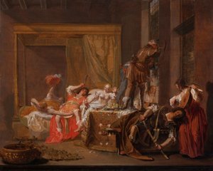 Escena de la boda de Mesalina y Gayo Silio, c.1645-c.1650 de Nikolaus Knüpfer