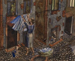 Patio antiguo, 1930 de Nikolay Ivanovich Evgrafov